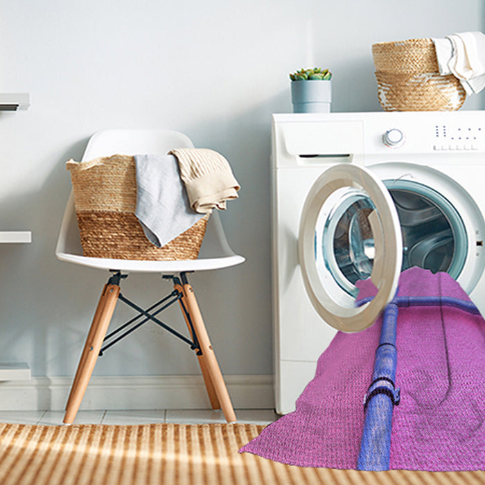 Machine Washable Transitional Purple Rug in a Washing Machine, wshpat1745pur