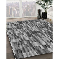 Patterned Dark Gray Rug, pat1746gry