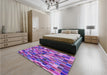 Patterned Purple Rug in a Bedroom, pat1746pur