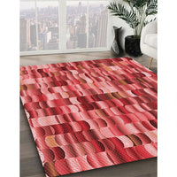 Patterned Red Rug, pat1746rd