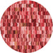 Square Machine Washable Transitional Red Rug in a Living Room, wshpat1746rd