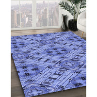 Patterned Blue Rug, pat1747blu