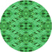 Square Machine Washable Transitional Neon Green Rug in a Living Room, wshpat1747grn