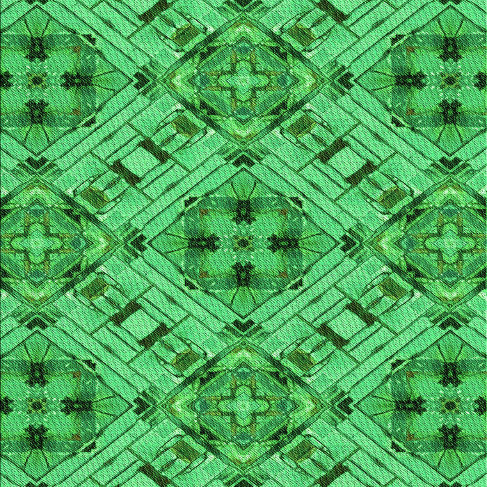 Patterned Neon Green Rug, pat1747grn