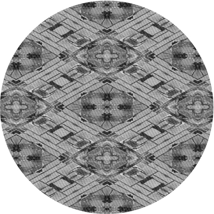 Square Patterned Gray Rug, pat1747gry