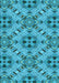 Machine Washable Transitional Dark Cyan Green Rug, wshpat1747lblu