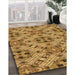 Machine Washable Transitional Saddle Brown Rug in a Family Room, wshpat1747org