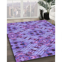 Patterned Purple Mimosa Purple Rug, pat1747pur