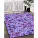 Machine Washable Transitional Purple Mimosa Purple Rug in a Family Room, wshpat1747pur