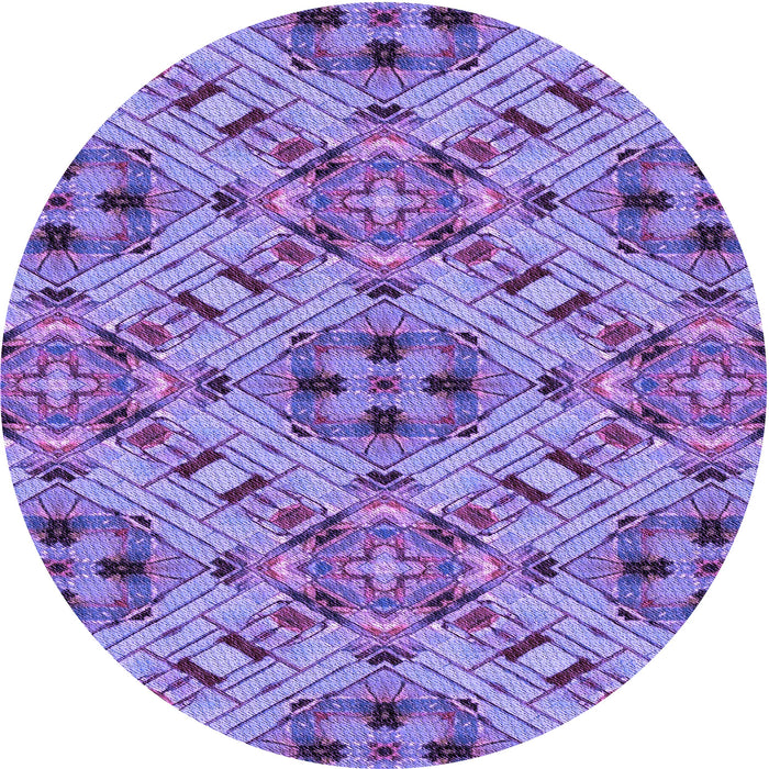 Square Machine Washable Transitional Purple Mimosa Purple Rug in a Living Room, wshpat1747pur