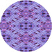 Square Machine Washable Transitional Purple Mimosa Purple Rug in a Living Room, wshpat1747pur