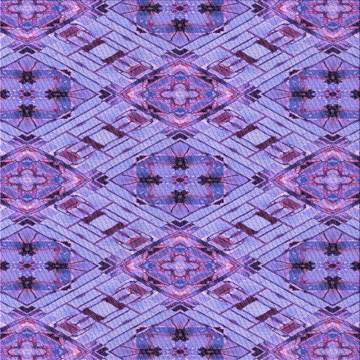 Round Machine Washable Transitional Purple Mimosa Purple Rug, wshpat1747pur