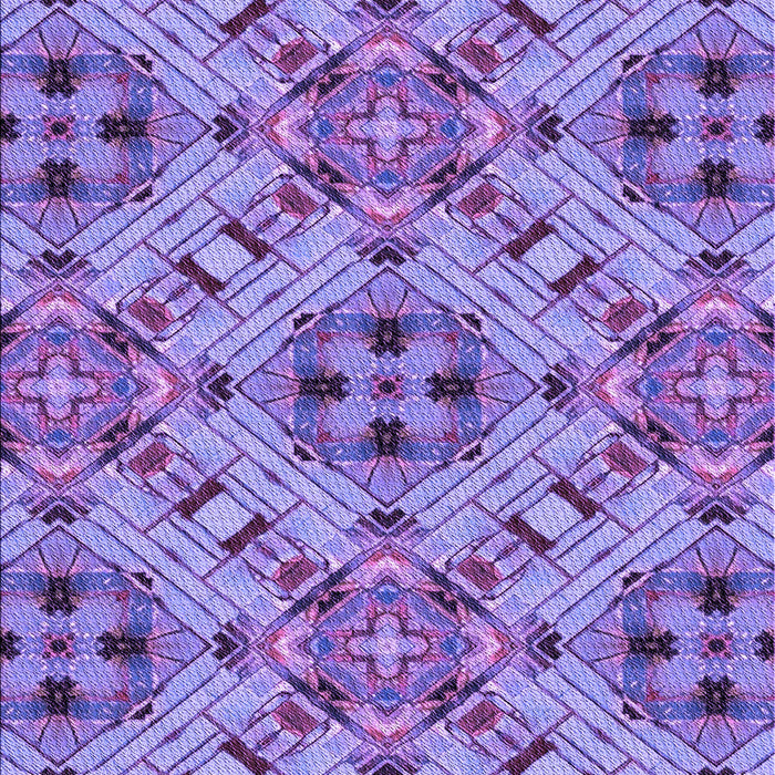 Machine Washable Transitional Purple Mimosa Purple Rug, wshpat1747pur