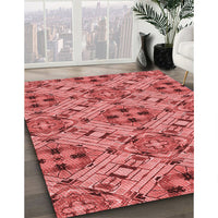 Patterned Red Rug, pat1747rd