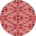 Square Patterned Red Rug, pat1747rd