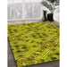 Patterned Olive Green Rug in Family Room, pat1747yw