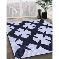 Patterned Night Blue Rug, pat1748blu