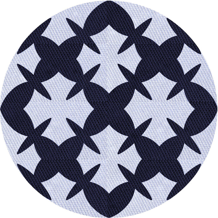 Square Patterned Night Blue Rug, pat1748blu