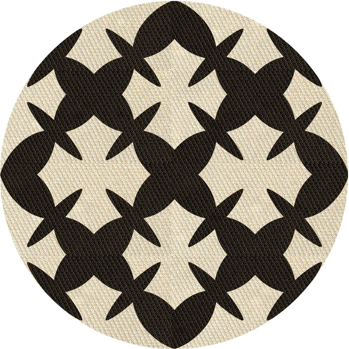 Square Patterned Deep Peach Orange Rug, pat1748brn