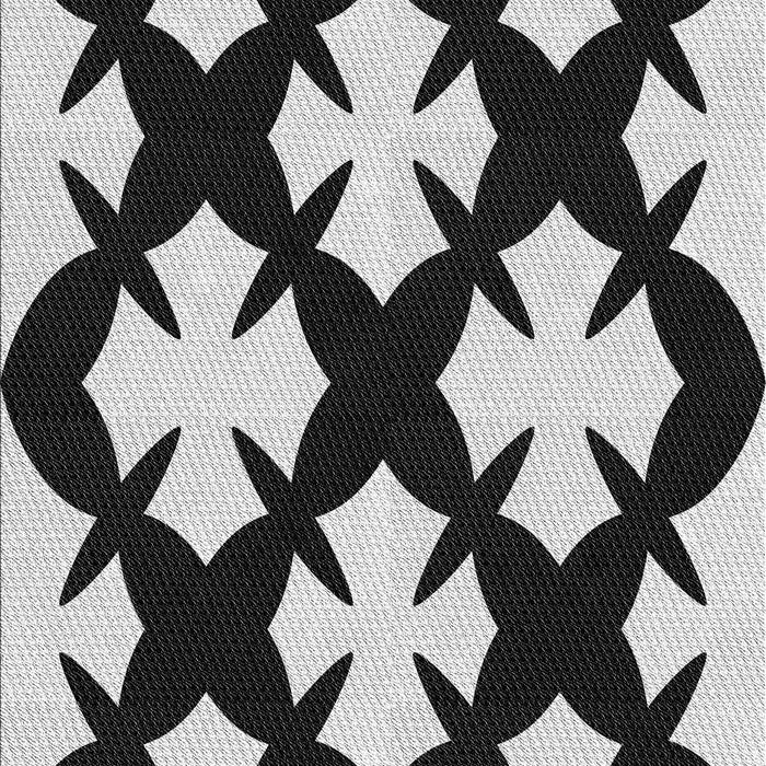 Patterned Charcoal Black Rug, pat1748gry