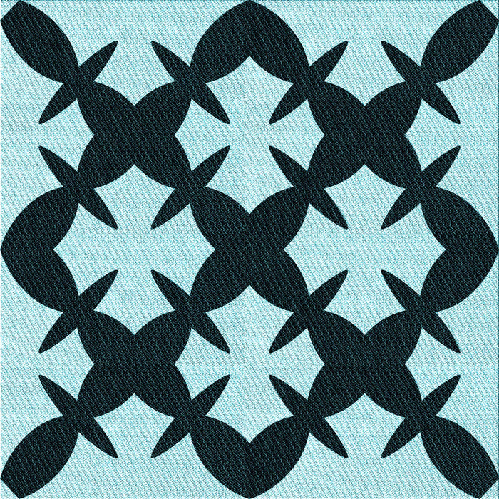 Round Machine Washable Transitional Deep Teal Green Rug, wshpat1748lblu