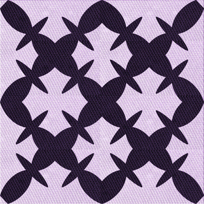 Round Patterned Blossom Pink Rug, pat1748pur