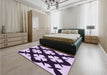 Patterned Blossom Pink Rug in a Bedroom, pat1748pur