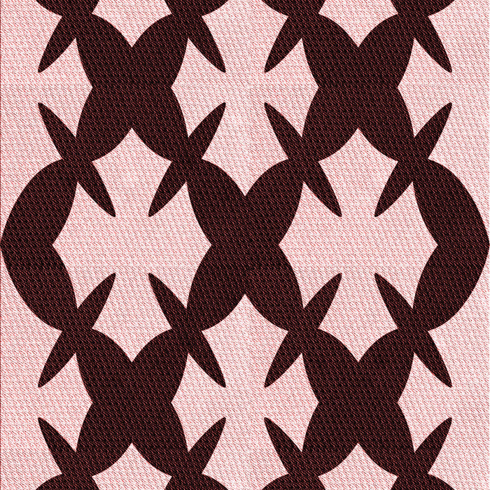 Patterned Deep Rose Pink Rug, pat1748rd