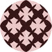 Square Machine Washable Transitional Deep Rose Pink Rug in a Living Room, wshpat1748rd