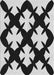 Patterned Charcoal Black Novelty Rug, pat1748