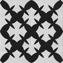 Square Patterned Charcoal Black Novelty Rug, pat1748