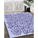 Machine Washable Transitional Slate Blue Rug in a Family Room, wshpat1749blu