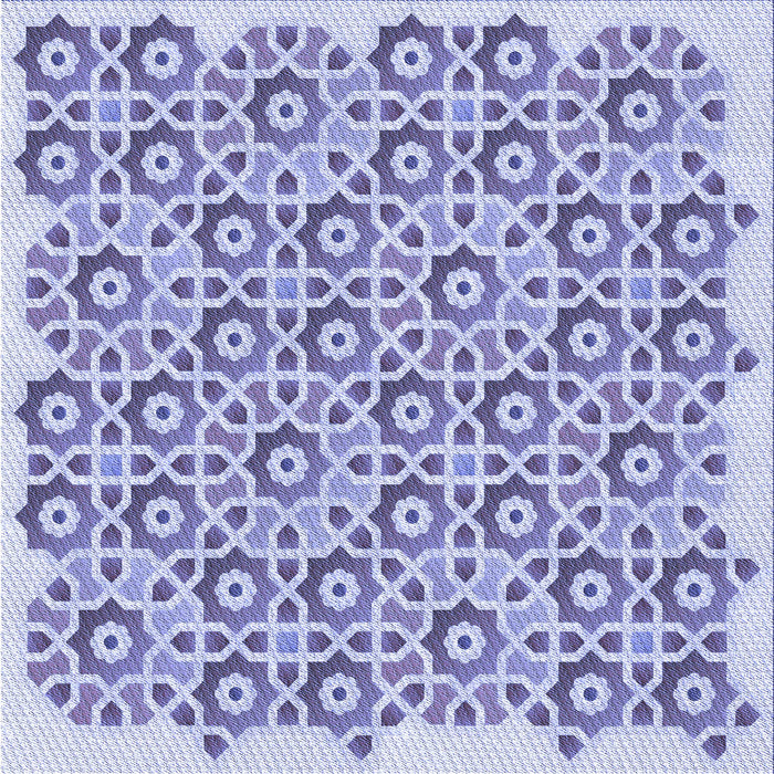 Round Machine Washable Transitional Slate Blue Rug, wshpat1749blu