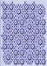 Machine Washable Transitional Slate Blue Rug, wshpat1749blu