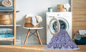 Machine Washable Transitional Slate Blue Rug in a Washing Machine, wshpat1749blu