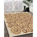 Machine Washable Transitional Brown Gold Rug in a Family Room, wshpat1749brn