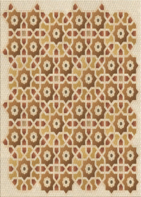 Machine Washable Transitional Brown Gold Rug, wshpat1749brn