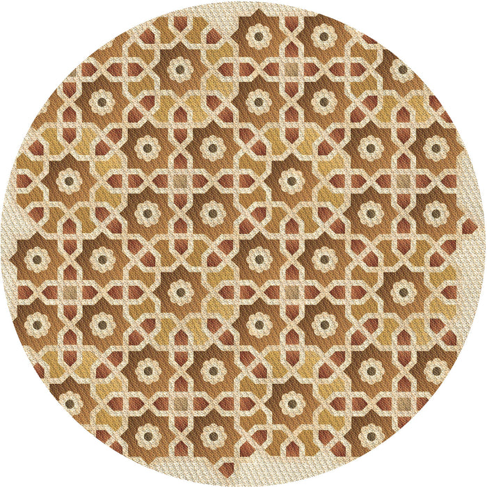 Square Machine Washable Transitional Brown Gold Rug in a Living Room, wshpat1749brn