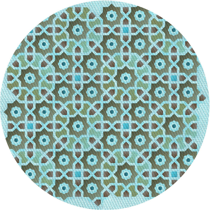Square Machine Washable Transitional Hazel Green Rug in a Living Room, wshpat1749lblu