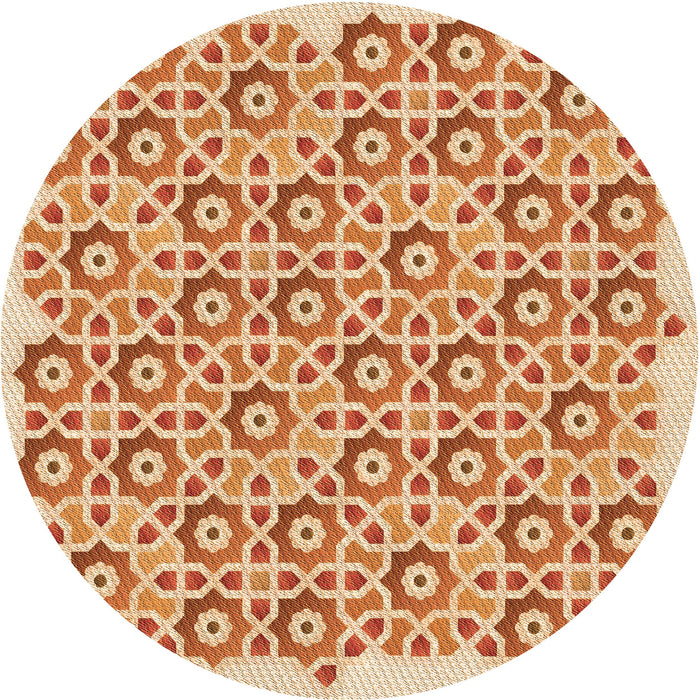 Square Machine Washable Transitional Orange Red Orange Rug in a Living Room, wshpat1749org