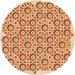 Square Machine Washable Transitional Orange Red Orange Rug in a Living Room, wshpat1749org