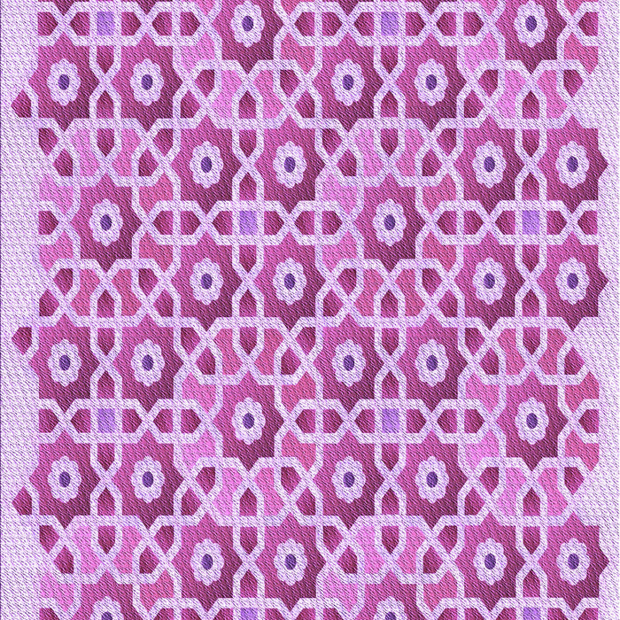 Machine Washable Transitional Blossom Pink Rug, wshpat1749pur