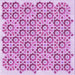 Round Machine Washable Transitional Blossom Pink Rug, wshpat1749pur