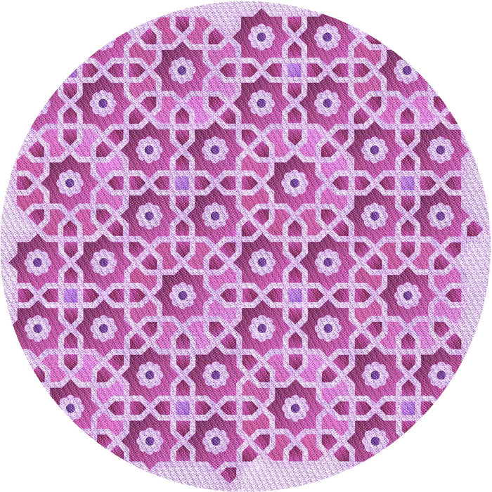Square Machine Washable Transitional Blossom Pink Rug in a Living Room, wshpat1749pur