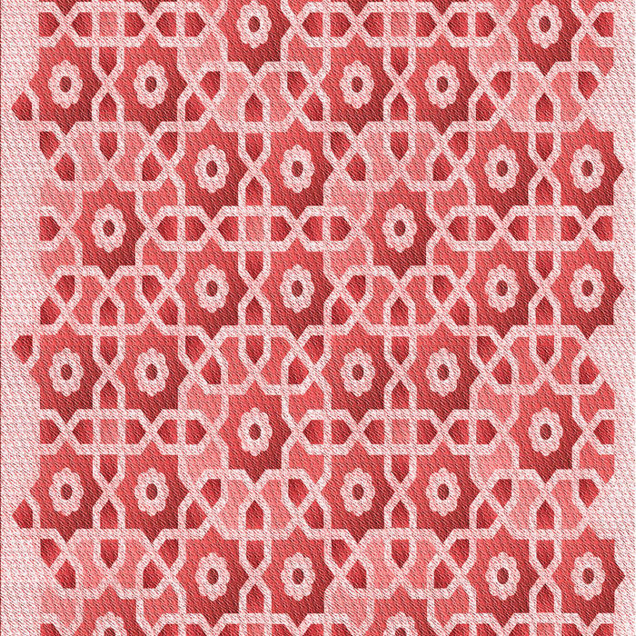 Machine Washable Transitional Pink Rug, wshpat1749rd