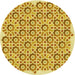 Square Machine Washable Transitional Bold Yellow Rug in a Living Room, wshpat1749yw