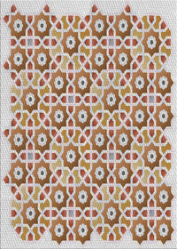 Patterned Dark White Beige Abstract Machine Washable Rug, wshpat1749