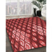 Machine Washable Transitional Red Rug in a Family Room, wshpat175rd