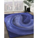 Patterned Denim Dark Blue Rug in Family Room, pat1750blu