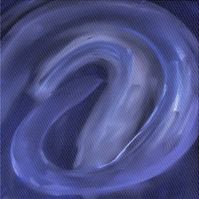 Round Patterned Denim Dark Blue Rug, pat1750blu